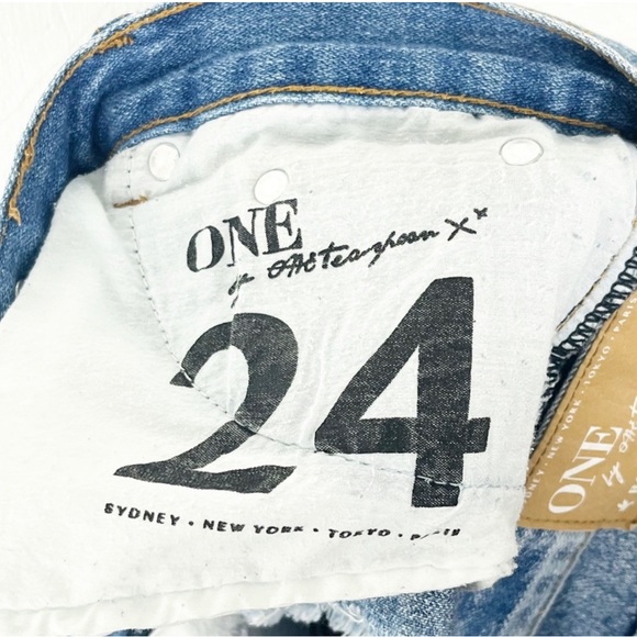 ONE By ONE TEASPOON Bonitas Low Waist Medium Rise Button Fly Jean Shorts - Picture 4 of 6